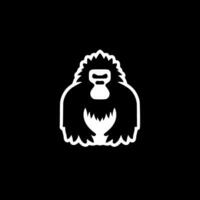 Bigfoot, Black and White Vector illustration