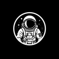 astronauta, minimalista y sencillo silueta - vector ilustración