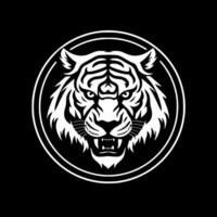 tigre, negro y blanco vector ilustración