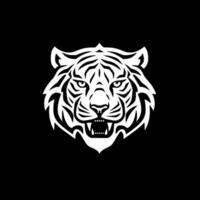 Tiger - Black and White Isolated Icon - Vector illustration