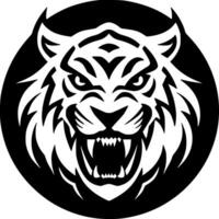 Tigre - minimalista y plano logo - vector ilustración