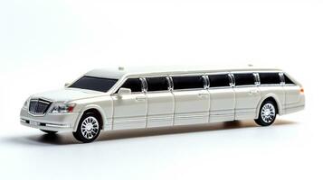 Displaying a 3D miniature limousine. Generative AI photo