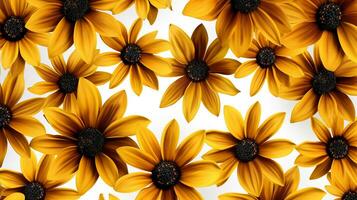 Black-Eyed Susan flower pattern background. Black-Eyed Susan flower background texture. Generative AI photo