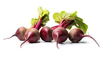 Photo of Beets isolated on white background. generative ai