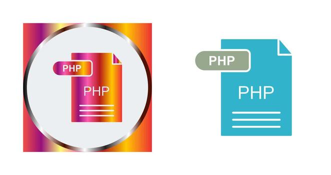 icono de vector de php