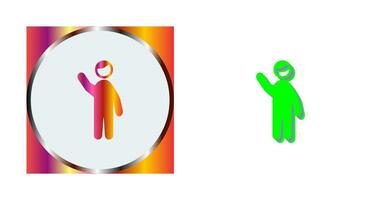 Waving to people Vector Icon