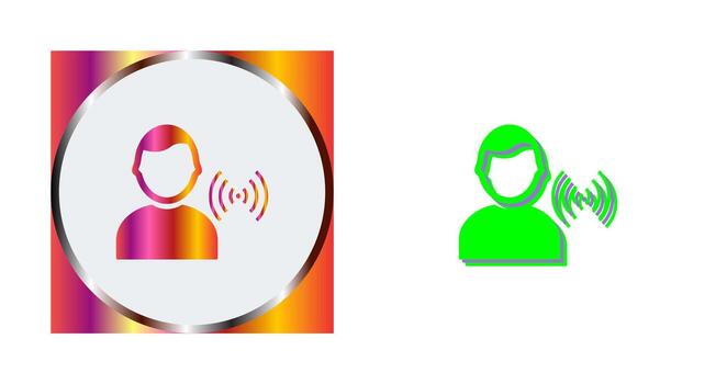 Unique Signal on User Vector Icon