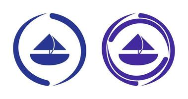 Small Yacht Vector Icon