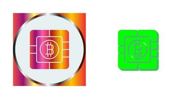 Bitcoin Chip Vector Icon