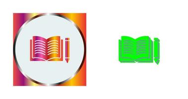 Unique Pencil and Book Vector Icon