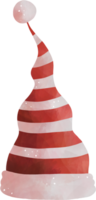 vattenfärg santa hatt png