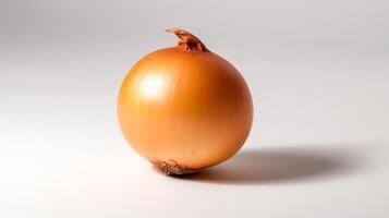 Photo of Onion isolated on white background. generative ai