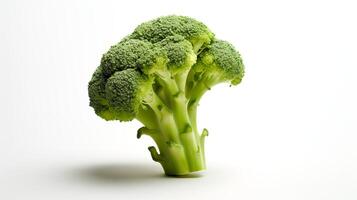 Photo of Broccoli isolated on white background. generative ai