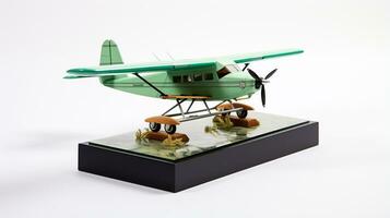 Displaying a 3D miniature Amphibious Aircraft. Generative AI photo
