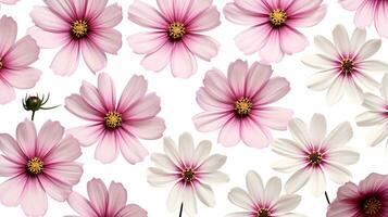 Cosmos flower patterned background. Flower texture background. Generative AI photo