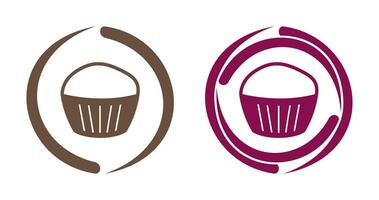 icono de vector de muffin de chocolate