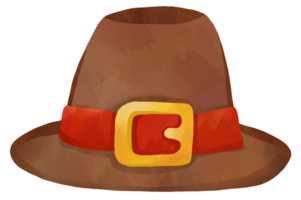 Watercolor Pilgrim Hat png