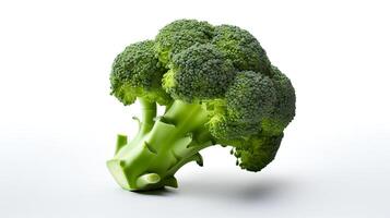 Photo of Broccoli isolated on white background. generative ai