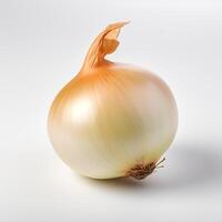 Photo of Onion isolated on white background. generative ai