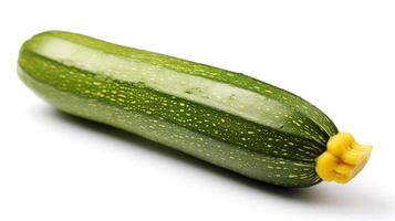 Photo of Zucchini isolated on white background. generative ai