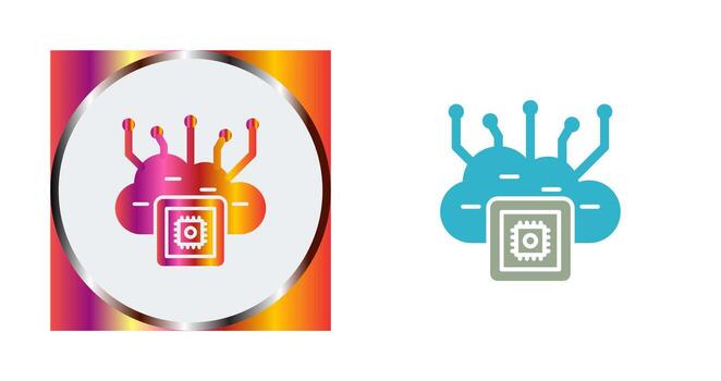 icono de vector de computación en la nube