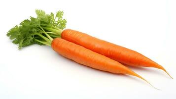 Photo of Carrot isolated on white background. generative ai