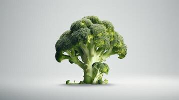 Photo of Broccoli isolated on white background. generative ai