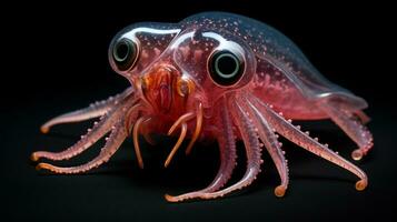 Wildlife photography of Photo of Vampire Squid. Generative AI