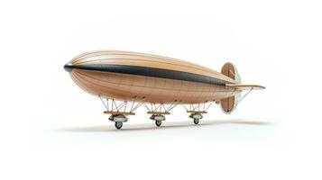 Displaying a 3D miniature Zeppelin. Generative AI photo