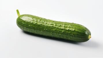 Photo of Cucumbers isolated on white background.