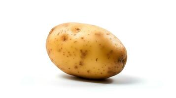 Photo of Potatoe isolated on white background. generative ai