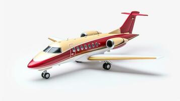 Displaying a 3D miniature Private Jet. Generative AI photo
