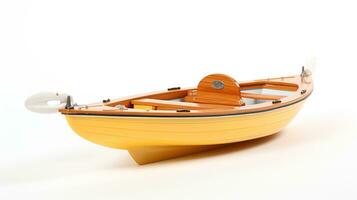 Displaying a 3D miniature Dinghy. Generative AI photo