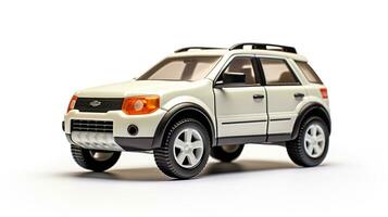 Displaying a 3D miniature SUV - Sports Utility Vehicle. Generative AI photo