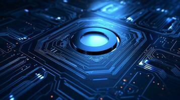 3D blue Abstract Modern Technology Background photo