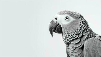 A cute pet isolated on white background. Generative AI photo