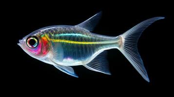 Wildlife photography of Photo of X-ray Tetra Fish. Generative AI