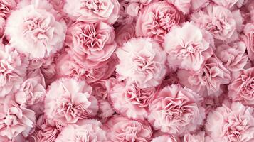 Carnation flower patterned background. Flower texture background. Generative AI photo