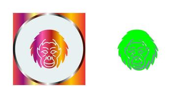 icono de vector de orangután