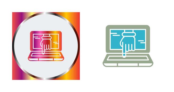 Computer Hacking Vector Icon