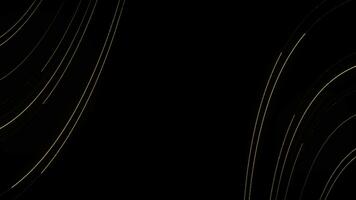 astratto lusso curvo Linee onda animazione ondulato Linee con copia spazio su nero sfondo video