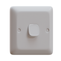 Single Button Switch 3D Render Illustration png