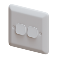 double bouton commutateur 3d illustration png