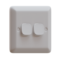 Double Button Switch 3D Illustration png