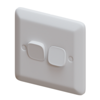 Double Button Switch 3D Illustration png