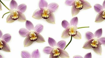 Monkey orchid flower patterned background. Flower texture background. Generative AI photo