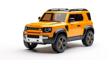 Displaying a 3D miniature SUV - Sports Utility Vehicle. Generative AI photo