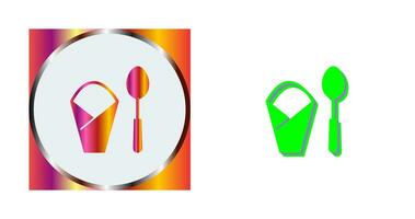 Spoon and Napkin Vector Icon