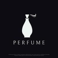 Luxury essence fragrance perfume logo template design isolated background. vector