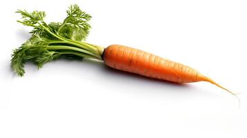 Photo of Carrot isolated on white background. generative ai